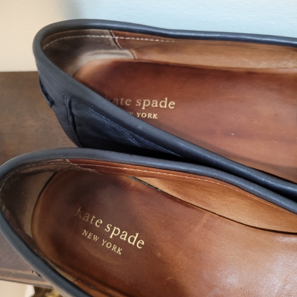 Kate Spade ♠️ Black Carson Loafers 9M Equestrian Horse Bit Gold Accents - Picture 3 of 11